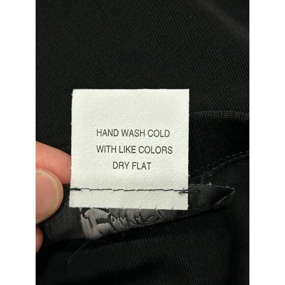 Slinky Brand Black Fringe Asymmetrical Skirt With Grommet Detail L - Picture 6 of 9